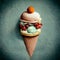 Fancy icecream illustration - ice-cream for your soul