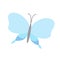 Fancy little pastel-colored butterfly in simple flat style vector illustration, symbol of spring