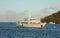 A fancy motor yacht at anchor in Admiralty Bay, Bequia