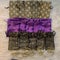 Fancy organza patches in gold purple and black