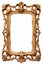 Fancy Ornate Antique Frame with Intricate Carved Details - wooden