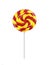 A fancy red and yellow candy lollipop