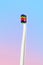 Fancy toothbrush with multicolored bristles. Bristles in all colors of the rainbow. Rainbow toothbrush with white knob
