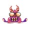 Fanny, cute, crazy monster in sunglasses.