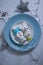 Fanny marshmallows traditional   sugary  tasty   sweet a plate christmas background