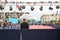 Fans waiting under the rain for actors and celebrities on the red carpet during the 41st Deauville American Film Festival