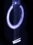 Fantas Purple / Blue Neon Acoustic Guitar - Soundhole and Strings