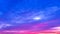 Fantascic colorful blue, violet and orange sunset sunsrise skyline