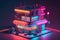 fantastic 3d render neon images of e night cities