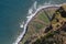 Fantastic aerial drone view at the Crane Viewpoint Girão Cape or Miradouro Cabo Girão