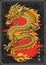 Fantastic asian dragon sticker colorful