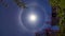 fantastic beautiful sun halo phenomenon