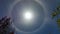 fantastic beautiful sun halo phenomenon