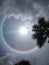 Fantastic beautiful sun halo phenomenon in Thailand