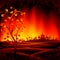 Fantastic burning hell scenery