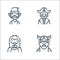 Fantastic characters line icons. linear set. quality vector line set such as cyclops, yeti, pirate