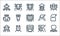Fantastic characters line icons. linear set. quality vector line set such as slenderman, bigfoot, vampire, mermaid, kitsune,