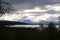Fantastic cloud formations over lake Tornetrask in Sweden