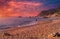 Fantastic colorful spring sunset view of Avali Beach. Picturesque evening seascape of Ionian sea. Lefkada Island, Greece, Europe.