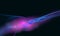 Fantastic digital 3d lightning, galactic smoke or dynamic silky curves in blue violet hues in deep dark space.