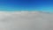 Fantastic flight over fluffy white clouds. Hyperlapse - background