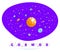 Fantastic galaxy with unknown weird undiscovered planets with stars and other elements. Explore universe, breathtaking science