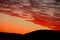 Fantastic gradient red sundown cloudscape