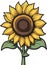 Fantastic and lovely sunflower spring summer art