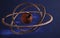 Fantastic Mars planet with torus rock rings around