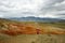 Fantastic Martian landscape. Mars. Red mountains.