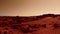 Fantastic Martian landscape in rusty orange shades, mars surface, desert, cliffs, sand. Alien landscape. Red planet mars