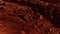 Fantastic martian landscape in rusty orange shades, Mars surface, Desert, Cliffs, sand. Alien landscape. Red planet mars