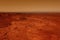 Fantastic martian landscape in rusty orange shades, Mars surface, Desert, Cliffs, sand. Alien landscape. Red planet mars