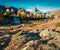 Fantastic morning view of Grindjisee lake with Matterhorn / Cervino peak on background. Wonderful autumn scene of Swiss Alps,