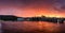 Fantastic natural phenomena summer storm over Charles bridge, Pr