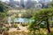 Fantastic nature at springtime in Japanese garden in Rikuguen garden in Tokyo