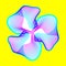 Fantastic neon flower, abstract shape with lots of blending lines