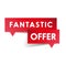 Fantastic offer label red vector