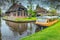 Fantastic old dutch village with thatched roofs, Giethoorn, Netherlands, Europe