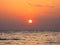 Fantastic orange sea ocean sunset horizon sky photo