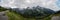 A fantastic panorama or a panoramic banner of the Alps from a vi