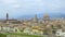 Fantastic panoramic view of river, buildings and church of Santa Maria del Fiore