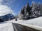 Fantastic and perfect natural New Year`s Eve winter mountain atmosphere in the heart of the Swiss Alps, SchwÃ¤galp mountain pass