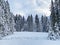 Fantastic and perfect natural New Year`s Eve winter mountain atmosphere in the heart of the Swiss Alps, SchwÃ¤galp mountain pass