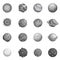 Fantastic planets icons set monochrome