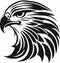 Fantastic and powerful hawk emblem art vector