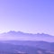 Fantastic purple panorama of mountains