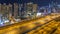 Fantastic rooftop skyline of Dubai marina timelapse.