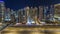 Fantastic rooftop skyline of Dubai marina timelapse.