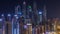 Fantastic rooftop skyline of Dubai marina timelapse.